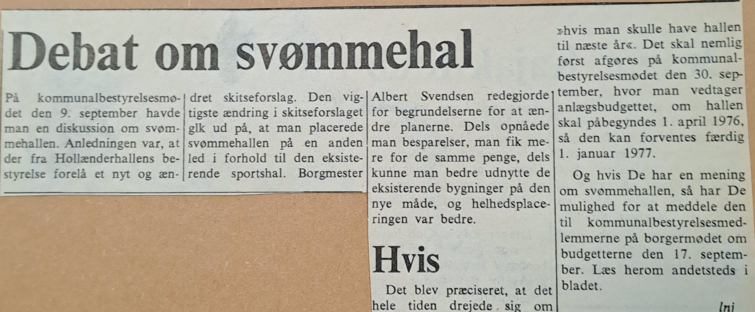 Debat i Dragør Nyt 11.09.1975