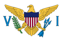 US Virtgin Islands flag (tidl. Danske Vestindisle Øer)