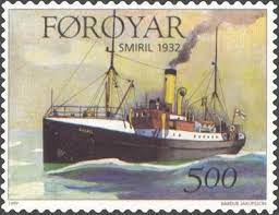 Færøsk frimærke med båden Smiril